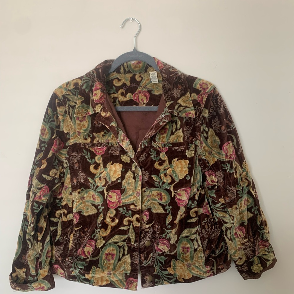 Vintage Caribbean Joe velvet blazer size large